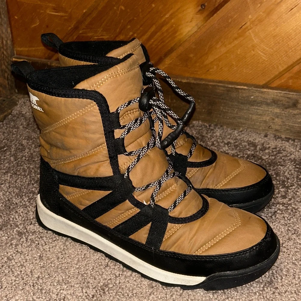 Sorel Whitney II Short Lace unisex winter waterproof elk tan boots